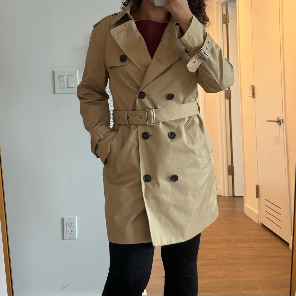 Coach Mid Length Belted Trench Coat